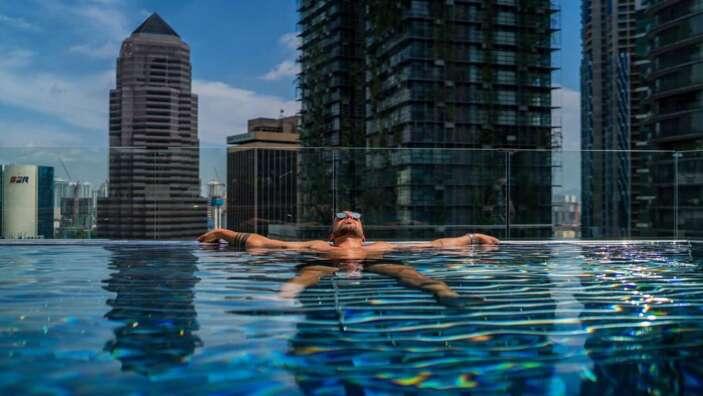 Swimming pool in hotels